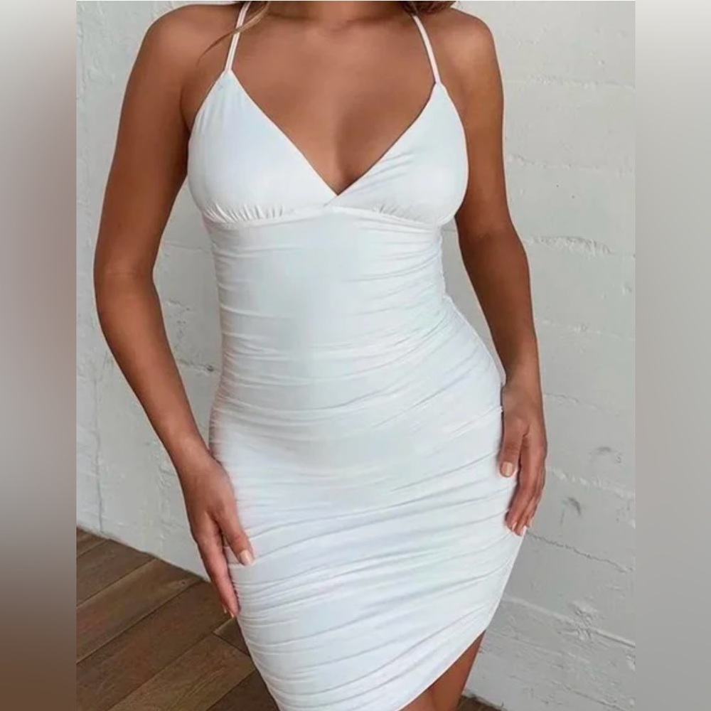 Tigermist Amber Mini Dress in off white SZ XS New